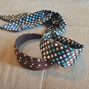 Pair Of Polka Dot Fabric Headbands